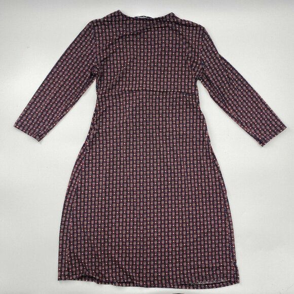 Christine V Women's V-Neck Wrap Dress Mini Printed Geometric Pattern sz M - Picture 6 of 6